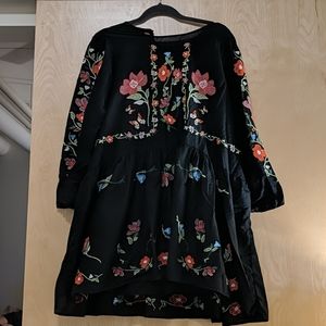 Zara Dresses - Zara floral embroidered tunic dress Zara Dresses - Zara floral embroidered tunic dress